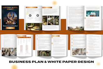 design a modern white paper, business plan, or company profile