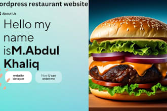 create and design wordpress restaurant website with online ordering