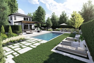 draw master plan, site plan, landscape architect and design