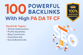 create 100 unique domain high authority backlinks