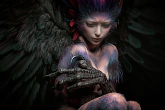 deliver 3d non human character,3d zombie, 3d creature model, rig3d,animaze,fur