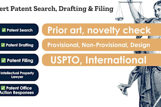 do expert patent search drafting and filing for utility and design patents