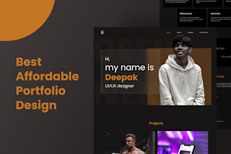 do a professional portfolio design in figma