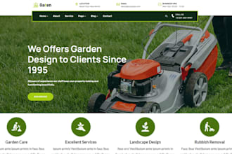 design landscaping landing page website gardening website landscaping website