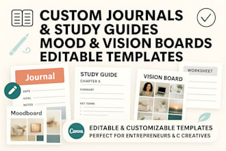 design journals study guide worksheet vision boards mood board diary templates