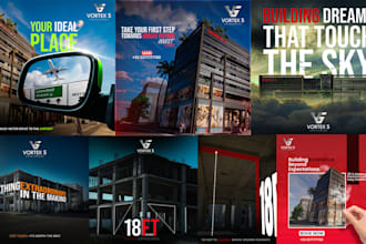 create eye catching real estate designs for listings social media