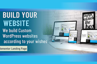 build responsive wordpress landing page design, elementor landing page