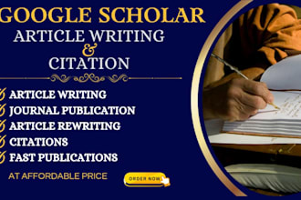 write rewrite and submit your article for journal publication on google scholar