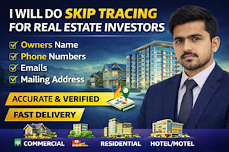 do multifamily real estate research and skip tracing
