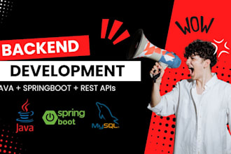develop java backend services using spring boot and database