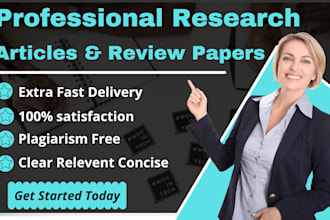 write subject specific research articles and review papers
