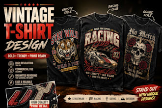 design vintage streetwear t shirt graphics
