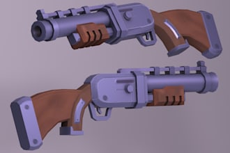 create any 3d model in low poly design