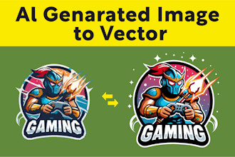 convert ai generated logo, sketch, image to vector