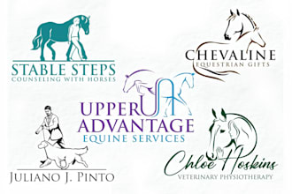do minimalist custom animal, pet, dog and horse logo design