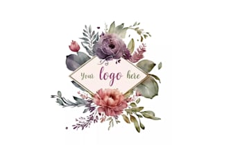 make unique spotless floral logo design