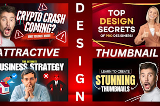 design attractive clickbait amazing youtube thumbnail design