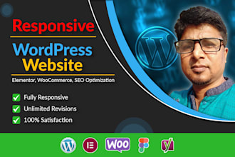 create a responsive wordpress website with elementor and SEO optimization