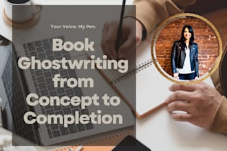 ghostwrite one chapter of your book or novel