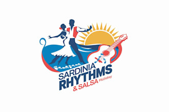 design powerful modern guitar logo for you