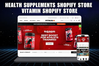 design profitable health supplement shopify store vitamin store supplement store