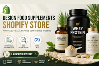 design profitable health supplement shopify store vitamin store supplement store