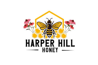 design powerful modern bee logo with new concept