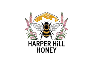 modern unique bee logo design for business