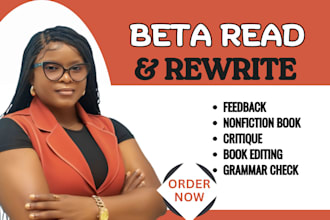 beta read your manuscript in english or german, proofread your ebook manuscript