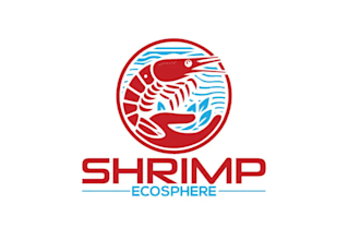 modern minimalist shrimp logo design for business