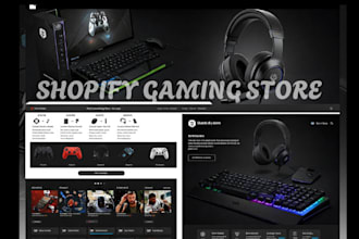 design a profitable gaming accessories shopify store gaming shopify website game