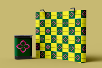 design a unique backdrop banner step and repeat banner