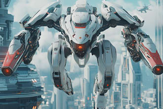 make mecha robot armor character and concept mecha