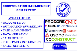 asana buildertrend clickup trello procore cmic housecall pro jobber integration
