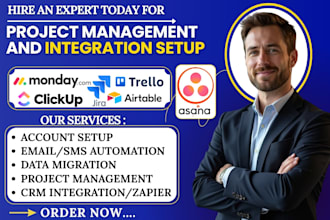 be your monday CRM clickup asana jira trello airtable automation expert