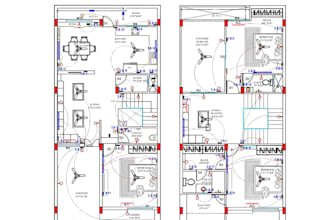 do electrical, plumbing, city permit construction floor plan