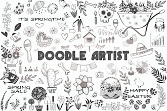 draw doodle art illustration, stickman, nft, kawaii doodles for you