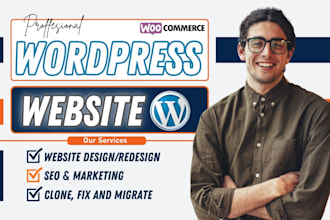 develop build rebuild wordpress, wix website design, wordpress website redesign