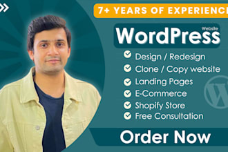 develop wordpress website design with responsive web design