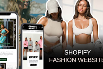 design a modern clothing and fashion shopify store or website
