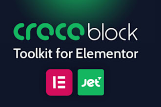 build responsive  wordpress website using crocoblock elementor jet engine plugin