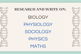 write top level content on topics like biology physiology and sociology