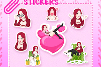 create sticker human chibi anime cartoon procreate