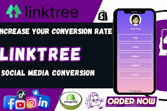 set up linktree bio link landing page for social media