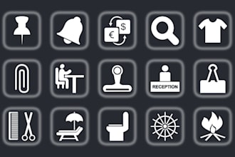 design custom icons, pictograms for your website or app