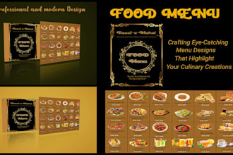 design menu card, food menu, food flyer ,price list  in 1 day
