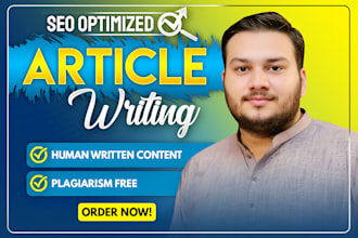 do article writing, SEO blog posts and content writing