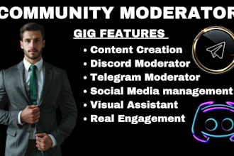 be your telegram community moderator manager or admin for meme coin