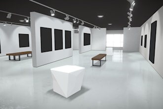 develop a web 3d art gallery application with blockchain system