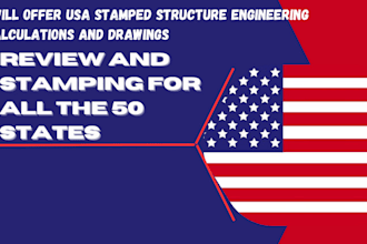 do USA stamped structure engineering load calculations and drawings